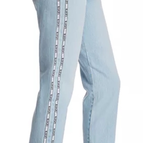 501 Crop Straight-Leg Jeans in Dibs with Tape - Picture 8 of 8
